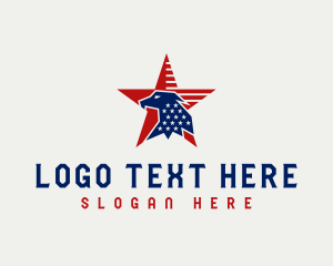 American - Patriotic Eagle Star logo design