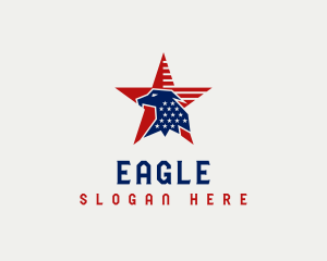 Patriotic Eagle Star logo design