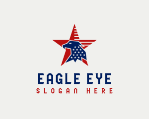 Patriotic Eagle Star logo design