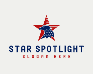 Patriotic Eagle Star logo design