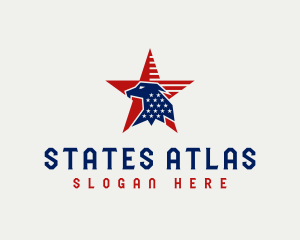 Patriotic Eagle Star logo design