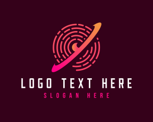 Privacy - Fingerprint Lens Biometric logo design