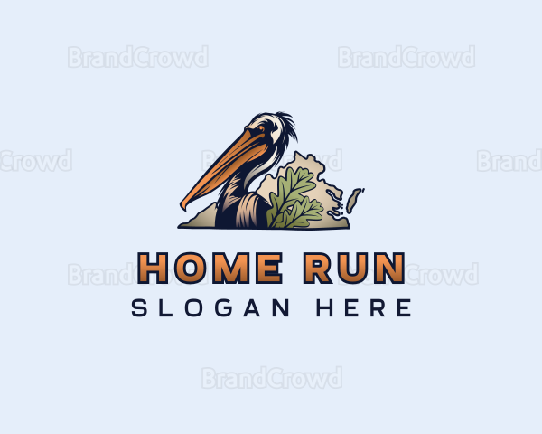 Virginia Pelican Bird Logo