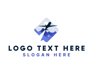 Tropical - Airplane Vacation Tourism Getaway logo design