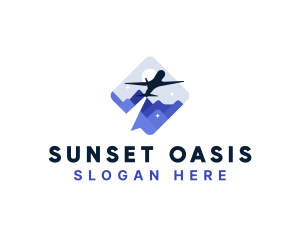 Airplane Vacation Tourism Getaway logo design