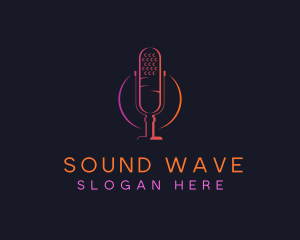 Audio - Microphone Podcast Audio logo design