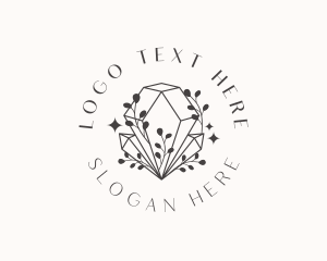 Whimsical Crystal Diamond logo design