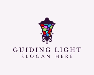 Stained Glass Lantern logo design