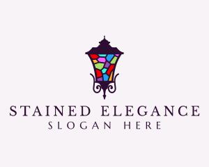 Stained Glass Lantern logo design