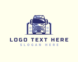 Lorry - Trailer Truck Logistics logo design