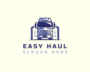 Trailer Truck Logistics logo design