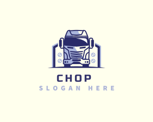 Fast - Trailer Truck Logistics logo design