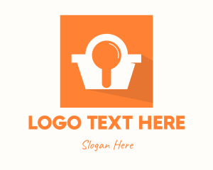 Zoom - Magnifying Glass Cart logo design