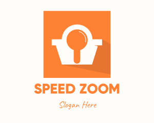 Zoom - Magnifying Glass Cart logo design