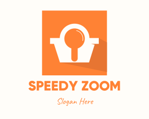 Zoom - Magnifying Glass Cart logo design