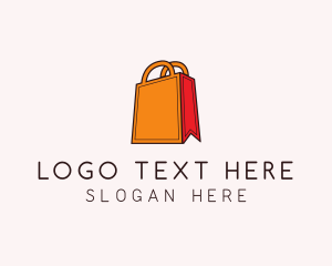 Education - Orange Shopping Bag logo design