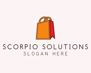 Orange Shopping Bag logo design