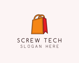 Orange Shopping Bag logo design