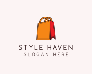 Orange Shopping Bag logo design