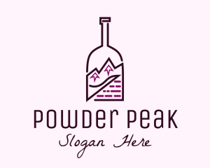 Mountain Peak Bottle logo design