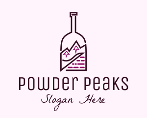 Mountain Peak Bottle logo design