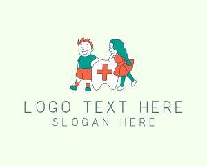 Pedodontist - Medical Tooth Children logo design