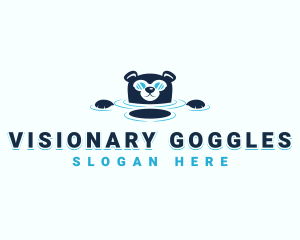 Goggles - Swimming Bear Goggles logo design
