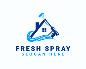 House Water Spray logo design