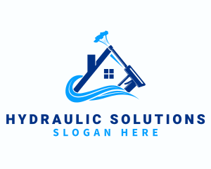Hydraulic - House Water Spray logo design