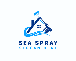 House Water Spray logo design