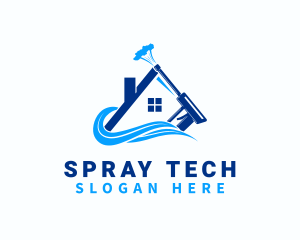 House Water Spray logo design