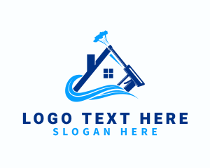 House - House Water Spray logo design