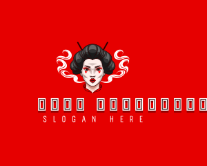 Mascot - Geisha Smoke Vape logo design