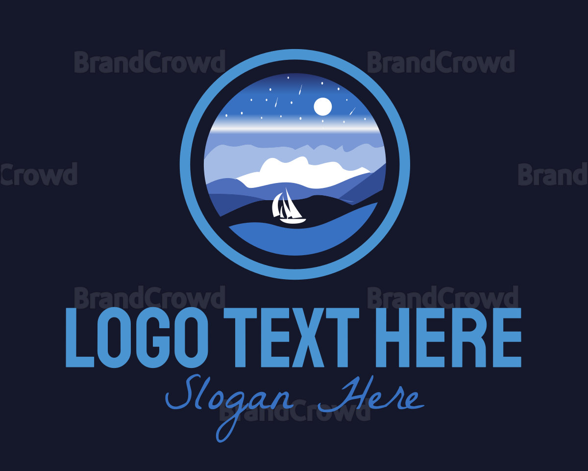 Ocean Night Logo Brandcrowd Logo Maker