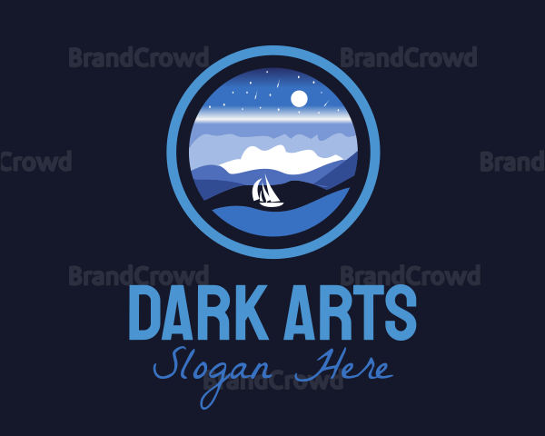 Night Ship Sailing Logo