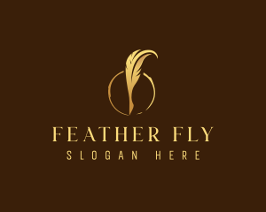 Feather Quill Author logo design