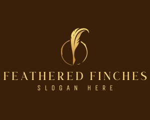 Feather Quill Author logo design