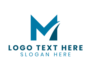 Modern - Blue Forwarding Company Letter M logo design