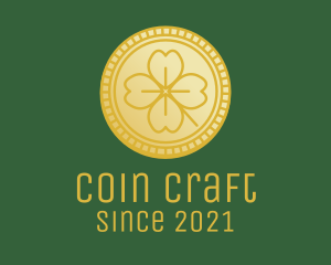 Clover Leaf Coin  logo design