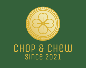 Clover Leaf Coin  logo design