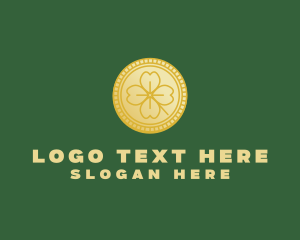 Clover Leaf Coin  logo design