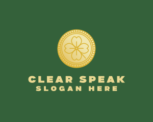 Clover Leaf Coin  logo design