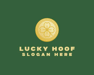 Clover Leaf Coin  logo design