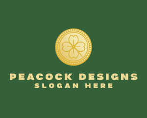 Clover Leaf Coin  logo design