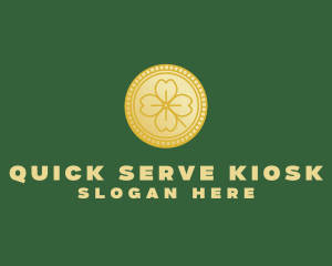 Clover Leaf Coin  logo design