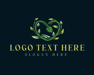 Plant - Vine Heart Shovel logo design