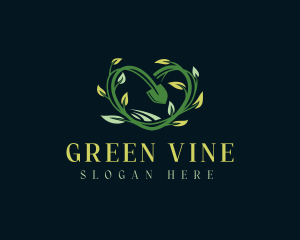 Vine Heart Shovel logo design