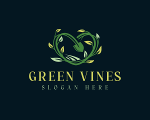 Vine Heart Shovel logo design