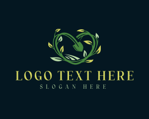 Grass - Vine Heart Shovel logo design