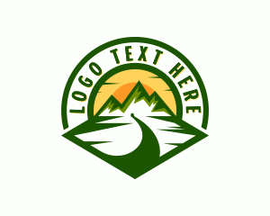 Trekking - Mountain Hills Trekking Adventure logo design